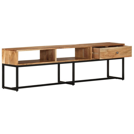 vidaXL Tv-meubel 160x30x45 cm massief acaciahout afbeelding3 - 1
