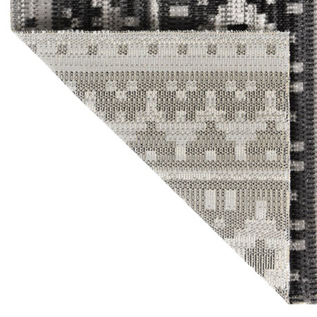 vidaXL Buitenkleed platgeweven 80x150 cm donkergrijs afbeelding3 - 1