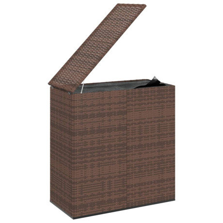 vidaXL Tuinbox 100x49x103,5 cm polyetheen rattan bruin afbeelding3 - 1