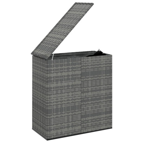 vidaXL Tuinbox 100x49x103,5 cm polyetheen rattan grijs afbeelding3 - 1