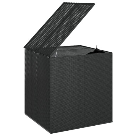 vidaXL Tuinbox 100x97,5x104 cm polyetheen rattan zwart afbeelding3 - 1