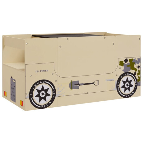vidaXL 3-delige Kindertafel- en stoelenset off-road-auto-ontwerp MDF afbeelding3 - 1