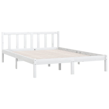 vidaXL Bedframe massief grenenhout wit 120x200 cm afbeelding3 - 1