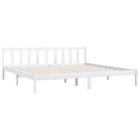 vidaXL Bedframe massief grenenhout wit 180x200 cm afbeelding3 - 1