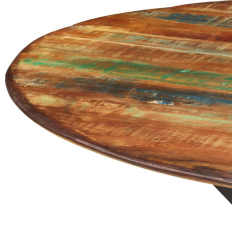 vidaXL Eettafel Ø110x78 cm massief gerecycled hout en staal afbeelding3 - 1