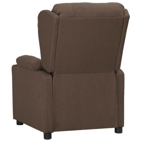 vidaXL Fauteuil verstelbaar stof taupe afbeelding3 - 1