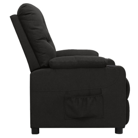 vidaXL Fauteuil verstelbaar stof zwart afbeelding3 - 1