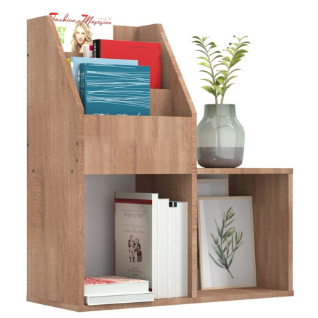 vidaXL Kindertijdschriftenrek 71x30x78,5 cm bewerkt hout sonoma eiken afbeelding3 - 1
