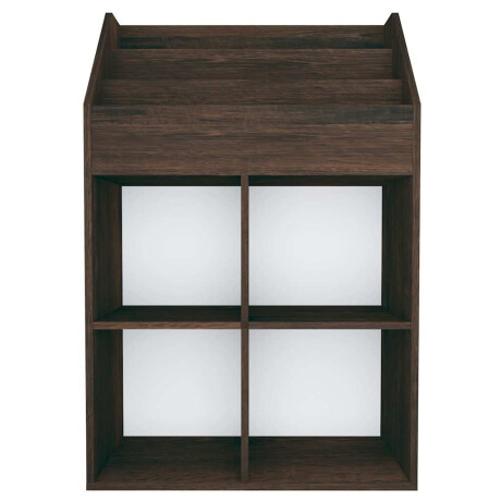 vidaXL Kindertijdschriftenrek 71x30x114 cm bewerkt hout gerookt eiken afbeelding3 - 1