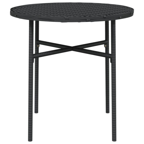vidaXL Salontafel 45 cm poly rattan zwart afbeelding3 - 1