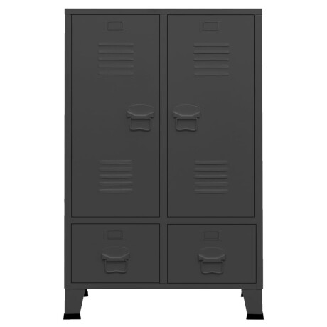 vidaXL Kledingkast industrieel 67x35x107 cm staal antracietkleurig afbeelding3 - 1