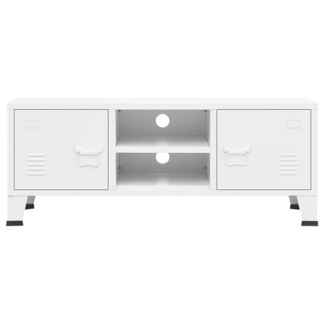vidaXL Tv-meubel industrieel 105x35x42 cm metaal wit afbeelding3 - 1