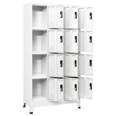 vidaXL Lockerkast 90x45x180 cm staal wit afbeelding3 - 1