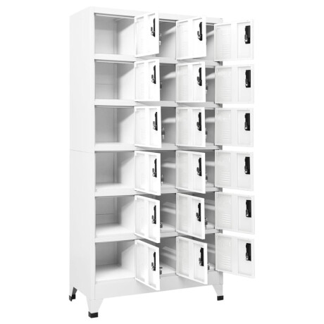 vidaXL Lockerkast 90x40x180 cm staal wit afbeelding3 - 1