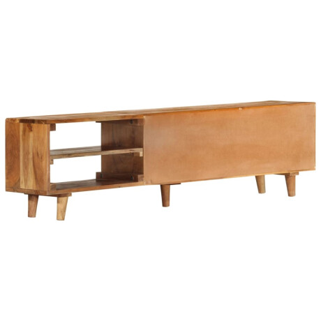 vidaXL Tv-meubel 140x30x40 cm massief acaciahout met hongingafwerking afbeelding3 - 1