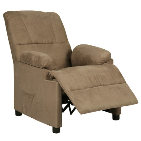 vidaXL Fauteuil verstelbaar microvezelstof taupe afbeelding3 - 1