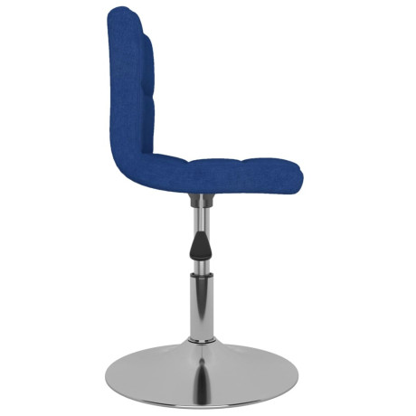 vidaXL Eetkamerstoelen draaibaar 4 st stof blauw afbeelding3 - 1