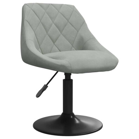 vidaXL Eetkamerstoelen draaibaar 4 st fluweel lichtgrijs afbeelding3 - 1