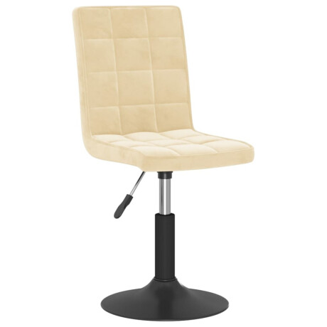 vidaXL Eetkamerstoelen draaibaar 6 st fluweel crèmekleurig afbeelding3 - 1