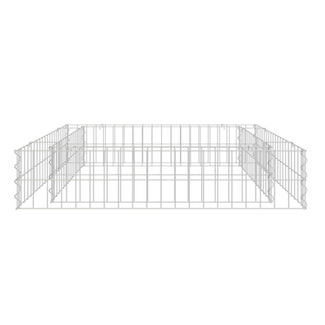 vidaXL Gabion plantenbak verhoogd 100x100x20 cm gegalvaniseerd staal afbeelding3 - 1
