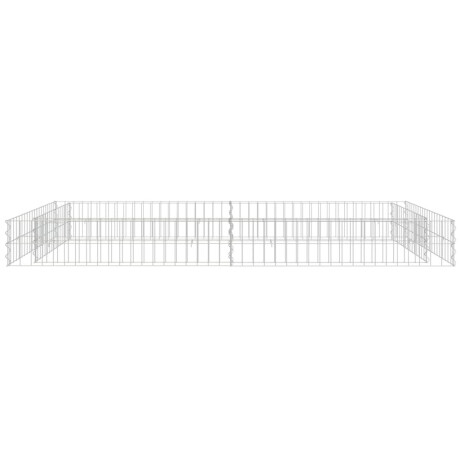 vidaXL Gabion plantenbak verhoogd 200x100x20 cm gegalvaniseerd staal afbeelding3 - 1