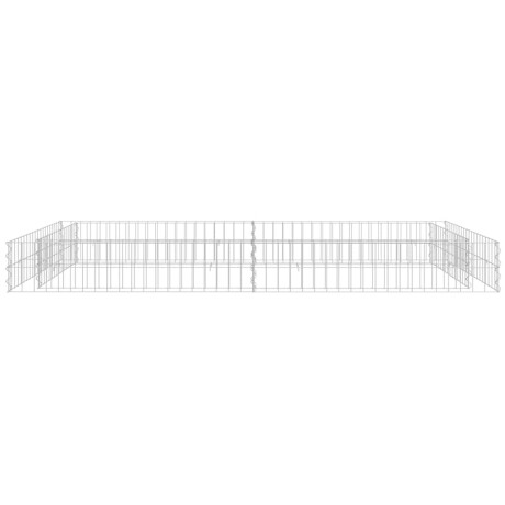 vidaXL Gabion plantenbak verhoogd 200x100x20 cm gegalvaniseerd staal afbeelding3 - 1
