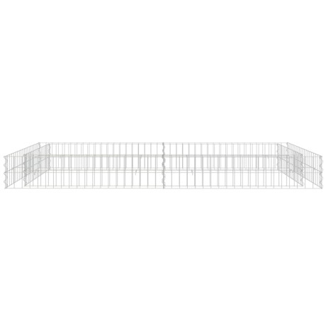 vidaXL Gabion plantenbak verhoogd 200x100x20 cm gegalvaniseerd staal afbeelding3 - 1
