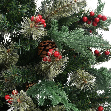 vidaXL Kerstboom met dennenappels 195 cm PVC en PE groen afbeelding3 - 1