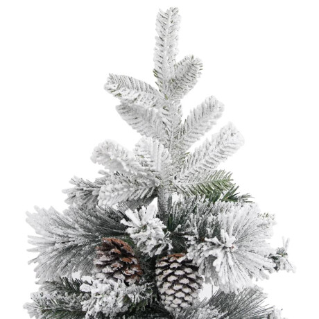 vidaXL Kerstboom met dennenappels en sneeuw 150 cm PVC en PE afbeelding3 - 1