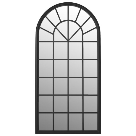 vidaXL Tuinspiegel 90x45 cm ijzer zwart afbeelding3 - 1