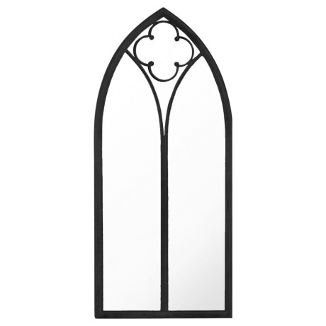 vidaXL Tuinspiegel 100x45 cm ijzer zwart afbeelding3 - 1