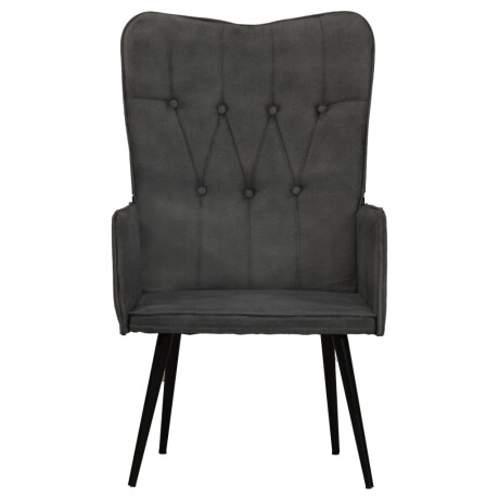 vidaXL Fauteuil canvas zwart afbeelding3 - 1