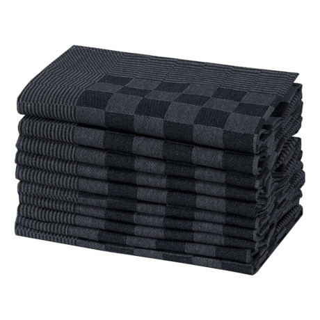 vidaXL Keukendoeken 20 st 50x70 cm katoen zwart en grijs afbeelding3 - 1
