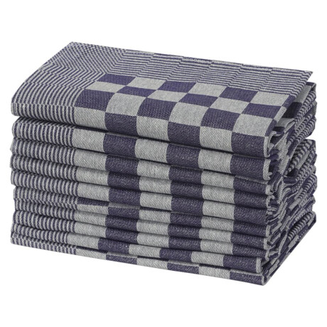 vidaXL Keukendoeken 50 st 50x70 cm katoen blauw en wit afbeelding3 - 1