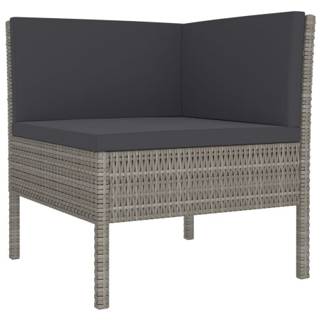 vidaXL 12-delige Loungeset met kussens poly rattan grijs afbeelding3 - 1