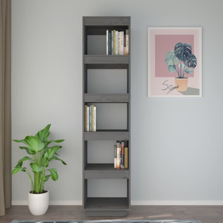 vidaXL Boekenkast/kamerscherm 40x35x167 cm massief grenenhout grijs afbeelding3 - 1