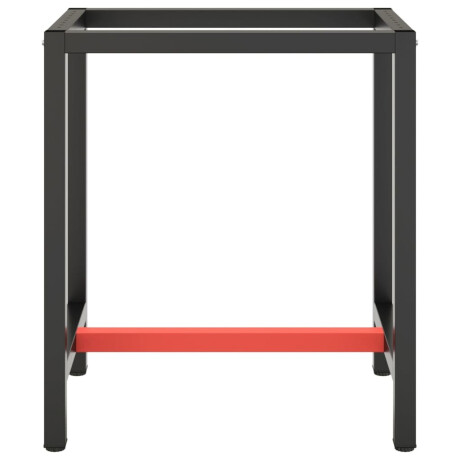 vidaXL Werkbankframe 70x50x79 cm metaal matzwart en matrood afbeelding3 - 1