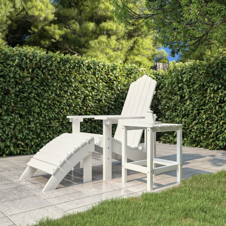 vidaXL Tuintafel Adirondack 38x38x46 cm HDPE wit afbeelding3 - 1