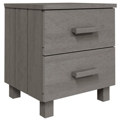 vidaXL Nachtkastjes HAMAR 2 st 40x35x44,5 cm grenenhout lichtgrijs afbeelding3 - 1
