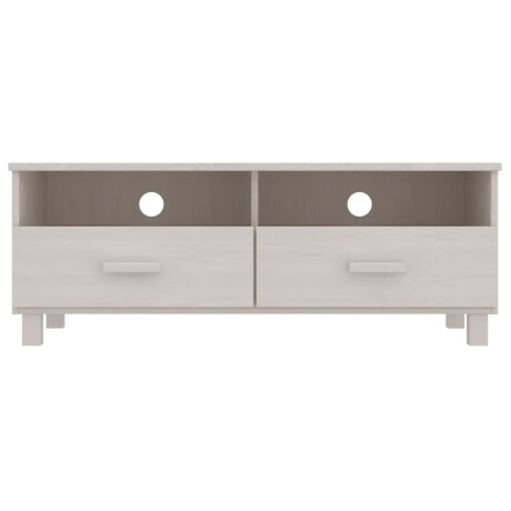 vidaXL Tv-meubel HAMAR 106x40x40 cm massief grenenhout wit afbeelding3 - 1