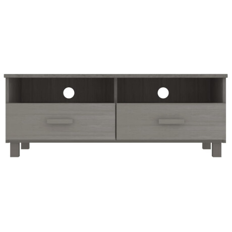 vidaXL Tv-meubel HAMAR 106x40x40 cm massief grenenhout lichtgrijs afbeelding3 - 1