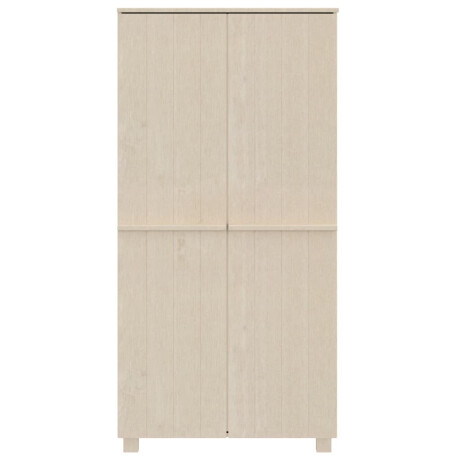 vidaXL Kledingkast HAMAR 89x50x180 cm massief grenenhout honingbruin afbeelding3 - 1