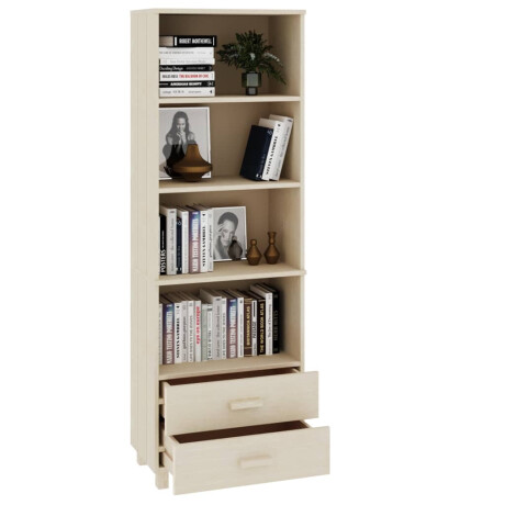 vidaXL Hoge kast HAMAR 60x35x180 cm massief grenenhout honingbruin afbeelding3 - 1