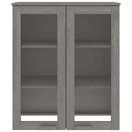 vidaXL Opzetkast HAMAR 85x35x100 cm massief grenenhout lichtgrijs afbeelding3 - 1