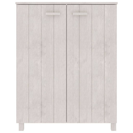 vidaXL Schoenenkast HAMAR 85x40x108 cm massief grenenhout wit afbeelding3 - 1