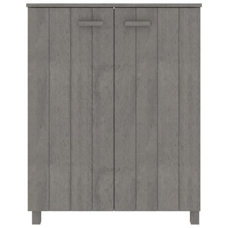 vidaXL Schoenenkast HAMAR 85x40x108 cm massief grenenhout lichtgrijs afbeelding3 - 1