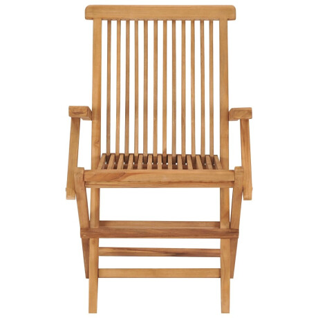 vidaXL Tuinstoelen 8 st inklapbaar massief teakhout afbeelding3 - 1