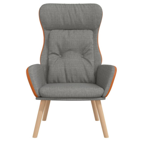 vidaXL Relaxstoel stof en PVC lichtgrijs afbeelding3 - 1