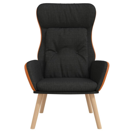 vidaXL Relaxstoel stof en PVC zwart afbeelding3 - 1