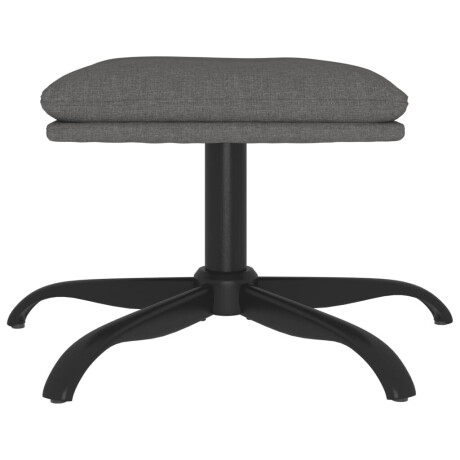 vidaXL Voetenbank 60x60x36 cm stof lichtgrijs afbeelding3 - 1